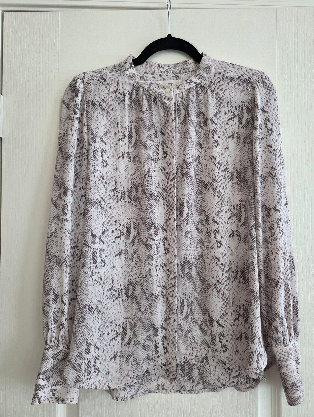 Loft Snake Print Button Down